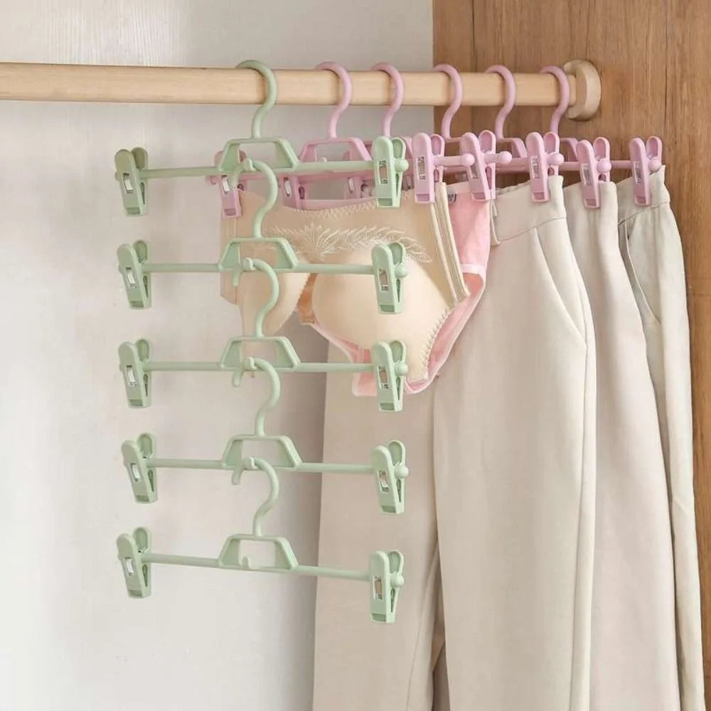 5PCS Non-Slip Skirt Peg Hanger New Adjustable Portable Save Space Hangers Wardrobe Organizer Household