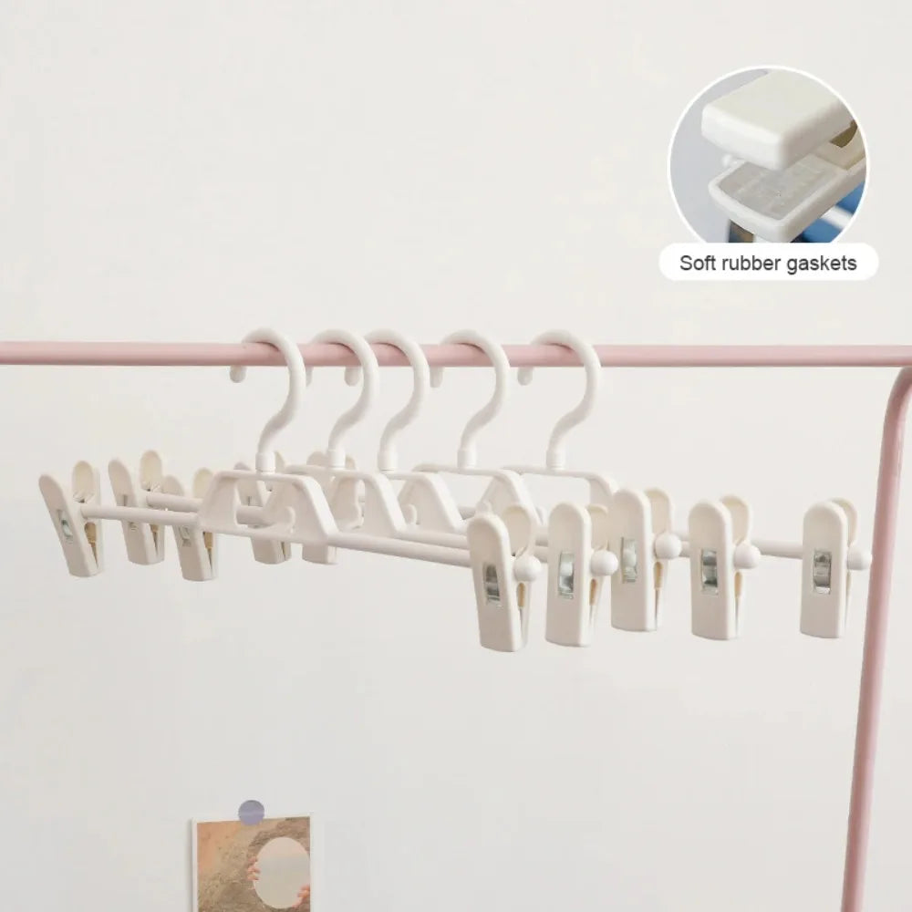 5PCS Non-Slip Skirt Peg Hanger New Adjustable Portable Save Space Hangers Wardrobe Organizer Household