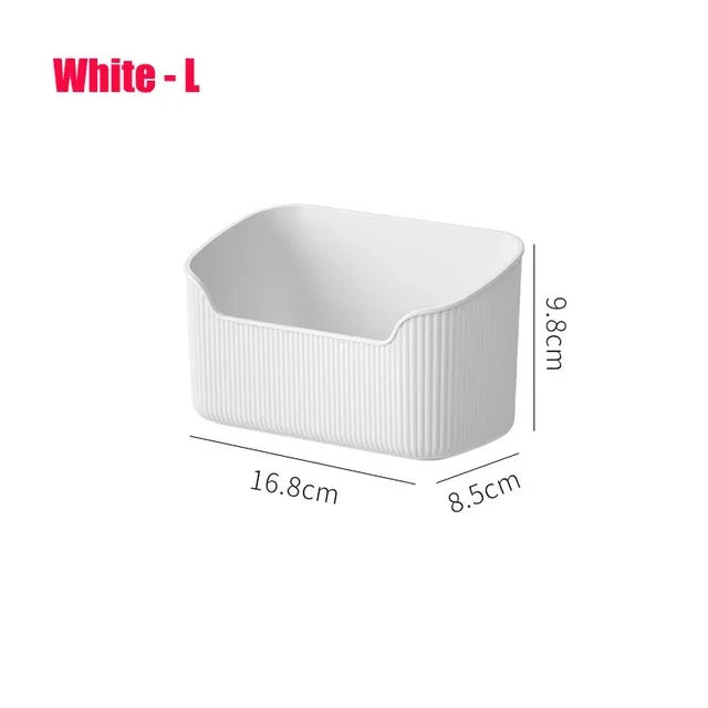 Matte Cosmetic Organizer Bathroom Bedroom Desktop Storage Box for Make Up Lipstick Perfume Skincare Cosmetic Tray Case Box