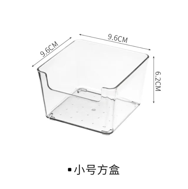 Refrigerator Drawer Organizer Bin Clear Fruit Food Jars Storage Box Transparent Fridge Storage Bin Containers for Pantry Freezer