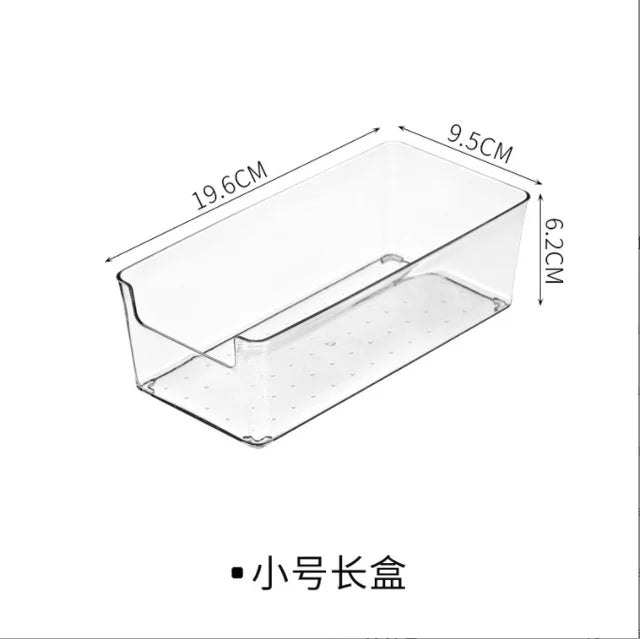 Refrigerator Drawer Organizer Bin Clear Fruit Food Jars Storage Box Transparent Fridge Storage Bin Containers for Pantry Freezer