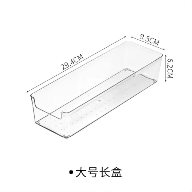 Refrigerator Drawer Organizer Bin Clear Fruit Food Jars Storage Box Transparent Fridge Storage Bin Containers for Pantry Freezer