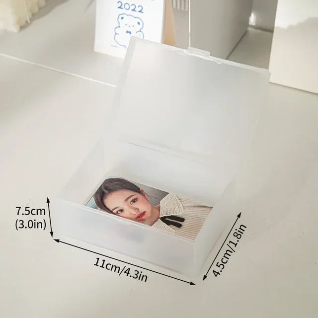 Transparent Card Storage Box Picture Frame Kpop Picture Holder Idol Photocard Collect Box Photo Organizer Box 탑로더 보관함