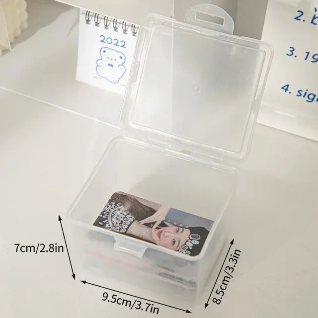 Transparent Card Storage Box Picture Frame Kpop Picture Holder Idol Photocard Collect Box Photo Organizer Box 탑로더 보관함