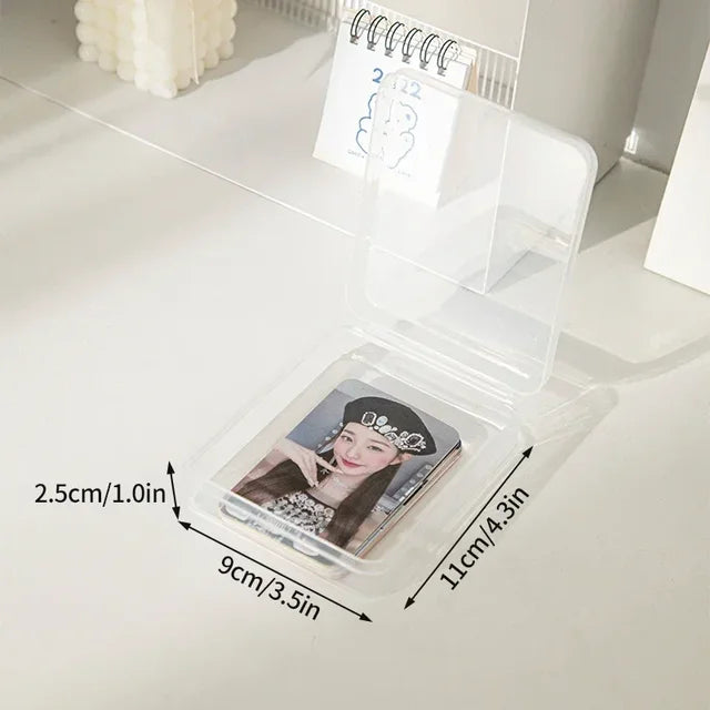 Transparent Card Storage Box Picture Frame Kpop Picture Holder Idol Photocard Collect Box Photo Organizer Box 탑로더 보관함