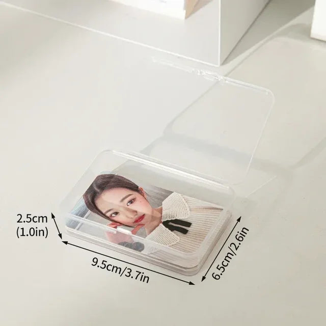 Transparent Card Storage Box Picture Frame Kpop Picture Holder Idol Photocard Collect Box Photo Organizer Box 탑로더 보관함