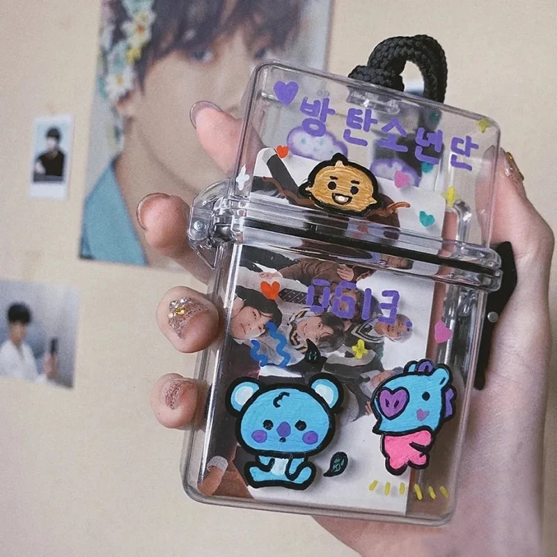 Transparent Card Storage Box Picture Frame Kpop Picture Holder Idol Photocard Collect Box Photo Organizer Box 탑로더 보관함